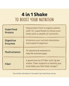 Dairy free vanilla protein powder supplement bottle front view